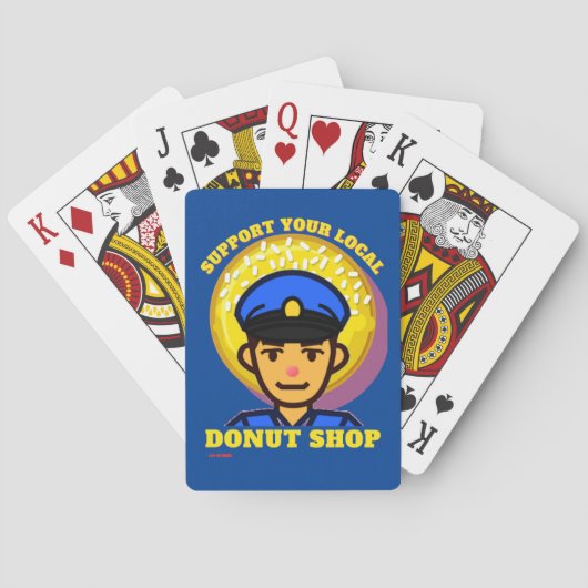grappige speelkaarten "STEUN UW LOKALE DONUT..." (Achterkant)