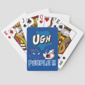 grappige speelkaarten "UGH PEOPLE !!" (Achterkant)