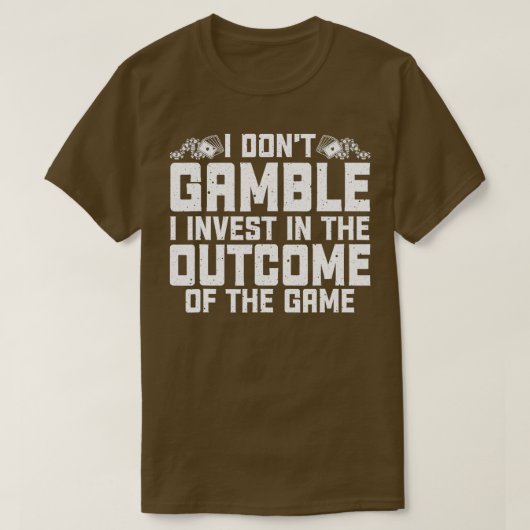 Grappige speelkunst voor mannen Gambler Poker Cas T-shirt (Design voorkant)