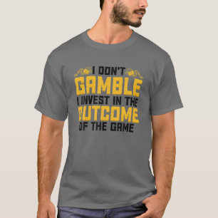 Grappige speelkunst voor mannen Gambler Poker Cas T-shirt