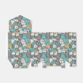 Grappige speelse katten bedankdoosjes (Uitgevouwen)