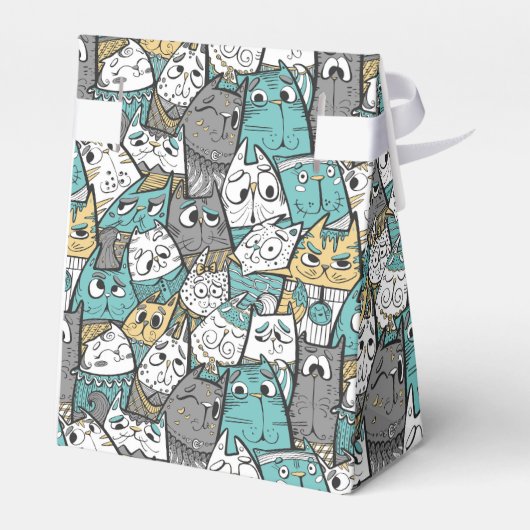 Grappige speelse katten bedankdoosjes (Achterkant)