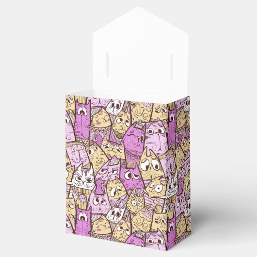 Grappige speelse katten bedankdoosjes (Geopend)