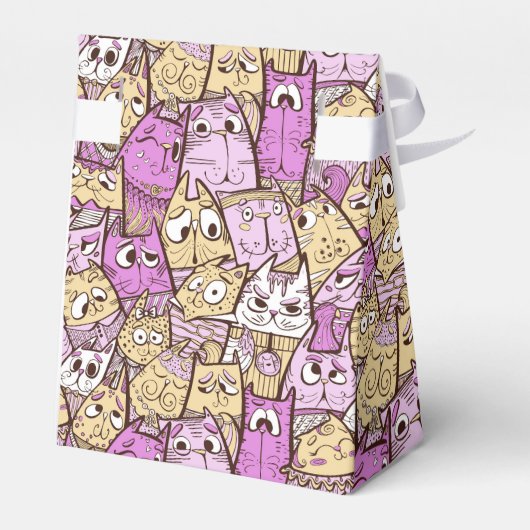 Grappige speelse katten bedankdoosjes (Achterkant)