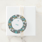 Grappige speelse katten bedankjes labels (In situ)