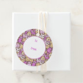 Grappige speelse katten bedankjes labels (In situ)