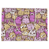 Grappige speelse katten groot cadeauzakje (Achterkant)