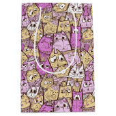 Grappige speelse katten medium cadeauzakje (Voorkant)