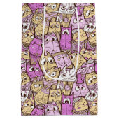 Grappige speelse katten medium cadeauzakje (Achterkant)