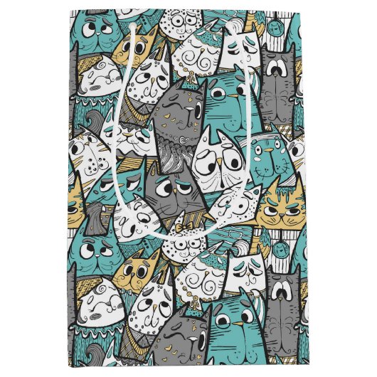 Grappige speelse katten medium cadeauzakje (Voorkant)