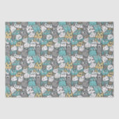 Grappige speelse katten tissuepapier (Voorkant)