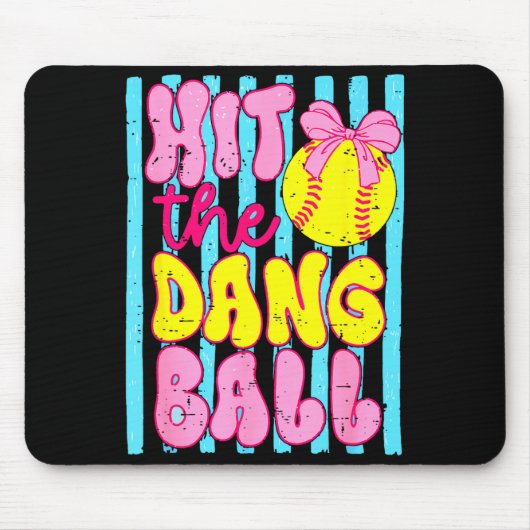 Grappige spel dag softbal moeder team sport slaat muismat (Voorkant)