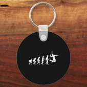 Grappige Speler Evolutie Theorie Badminton Sleutelhanger (Voorkant)