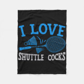 Grappige speler houdt van badminton grap ik hou va fleece deken (Voorkant)