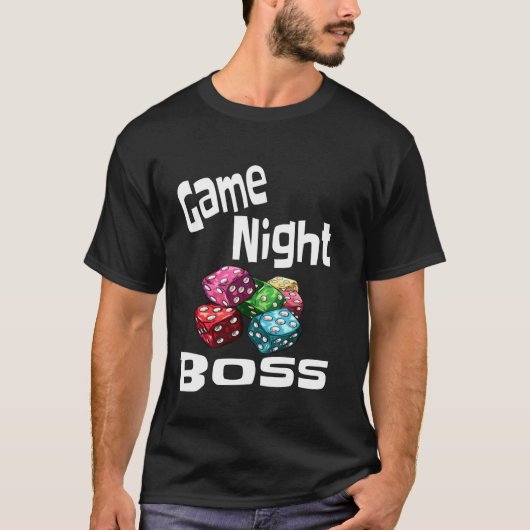 Grappige Spelletjesavond Baas Winnaar Sarcastisch T-shirt (Voorkant)