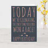 Grappige spermacursus roos gouden script Happy Bir Kaart (Gele Bloem)