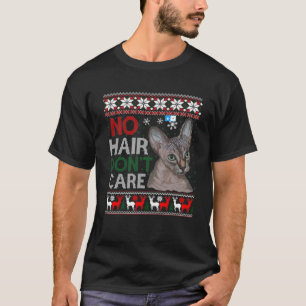 Grappige Sphynx Kat Lelijke Kersttrui Haarloos C T-shirt
