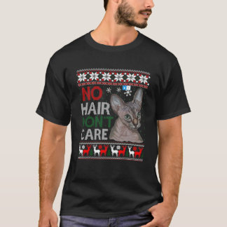 Grappige Sphynx Kat Lelijke Kersttrui Haarloos C T-shirt