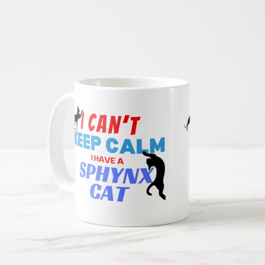 Grappige Sphynx Kat Mok (Voorkant links)