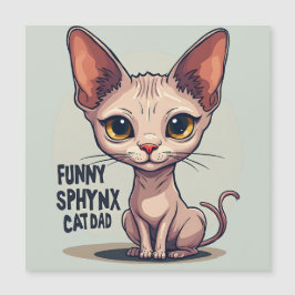Grappige Sphynx Kat Vader Cartoon Kunst