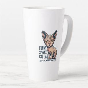 Grappige Sphynx Kat Vader Illustratie Latte Mok