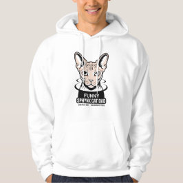 Grappige Sphynx Kat Vader Vector Kunst Hoodie