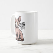 Grappige Sphynx Kat Vader Vector Kunst Koffiemok (Voorkant links)