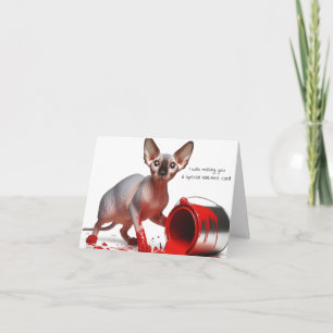 Grappige Sphynx Valentijnkaart Kaart