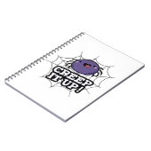 Grappige Spider Pun Creëer Het  Notitieboek (Linkerzijde)