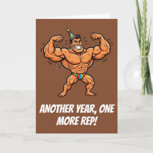 Grappige Spier Bodybuilder Verjaardagscadeau Kaart