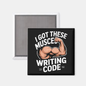 Grappige spieren die code schrijven zeggen program magneet (Voorkant / Achterkant)