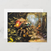 Grappige spin met slak Shell Body in Fantasy Force Briefkaart (Voorkant / Achterkant)