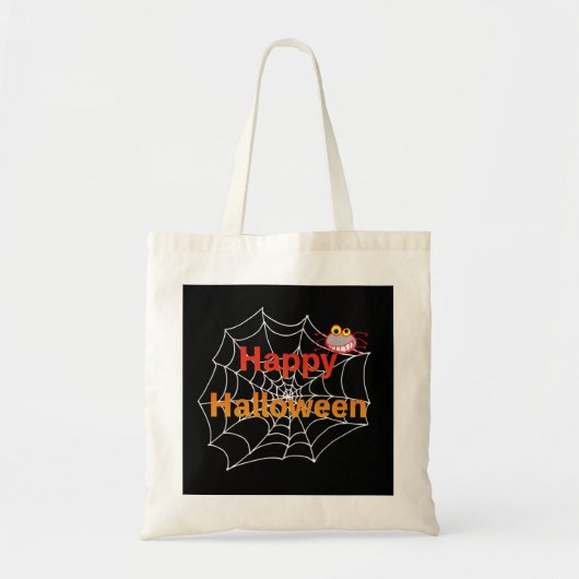 Grappige spin op Halloween Web Tote Bag (Voorkant)