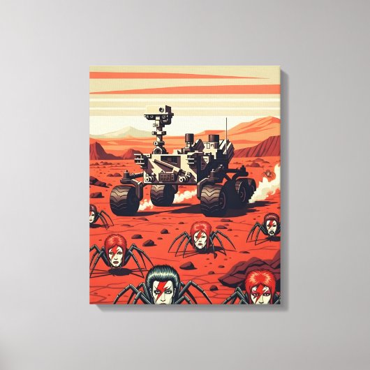 Grappige Spinnen van Mars Canvas Afdruk (Voorkant)
