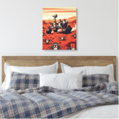 Grappige Spinnen van Mars Canvas Afdruk (Insitu (Slaapkamer))