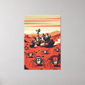 Grappige Spinnen van Mars Canvas Afdruk (Voorkant)