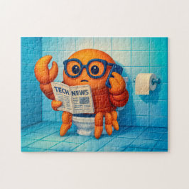 Grappige Spionagekrab Leest Tech Nieuws Magazine Legpuzzel