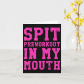 Grappige Spit Preworkout In Mijn Mond Gym Oefening Kaart (Gele Bloem)