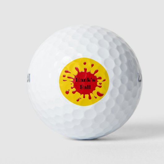 Grappige Splat Persoonlijke Golfbal Golfballen (Voorkant)