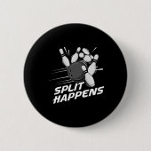 Grappige Split Gebeurt Bowling Team Bowling Ploeg Ronde Button 5,7 Cm (Voorkant)