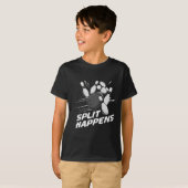 Grappige Split Gebeurt Bowling Team Bowling Ploeg T-shirt (Voorkant volledig)