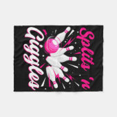 Grappige Splits n Gegiggel Bowling Team Lieve Bowl Fleece Deken (Voorkant (Horizontaal))