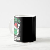 Grappige Splits n Giggles Bowling Speler Kerst Bo Koffiemok (Voorkant links)
