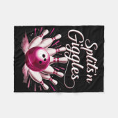 Grappige Splits n Giggles Bowling Team Lieve Bowle Fleece Deken (Voorkant (Horizontaal))