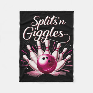 Grappige Splits n Giggles Bowling Team Lieve Bowle Fleece Deken
