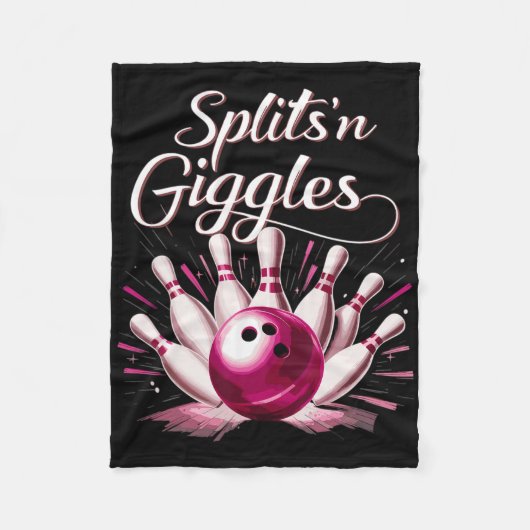 Grappige Splits n Giggles Bowling Team Lieve Bowle Fleece Deken (Voorkant)