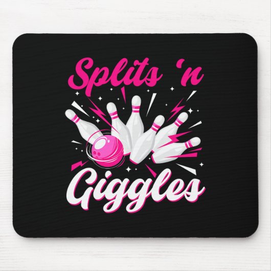 Grappige Splits n Giggles Bowling Team Lieve Bowle Muismat (Voorkant)