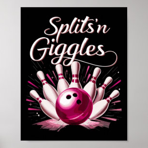 Grappige Splits n Giggles Bowling Team Lieve Bowle Poster