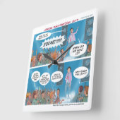 Grappige Spontane Coach Wandklok (Hoek)