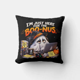 Grappige spook bonus Halloween kussen